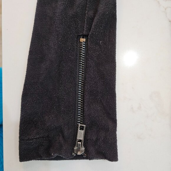 Gianni Bini Black Faux Suede Cardigan Jacket Size XS Boho Embroidered - Picture 6 of 10